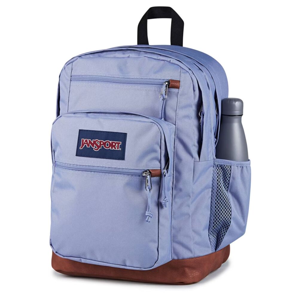 NEW JanSport Cool Student 17" Backpack Leather Bottom in Assorted Purples